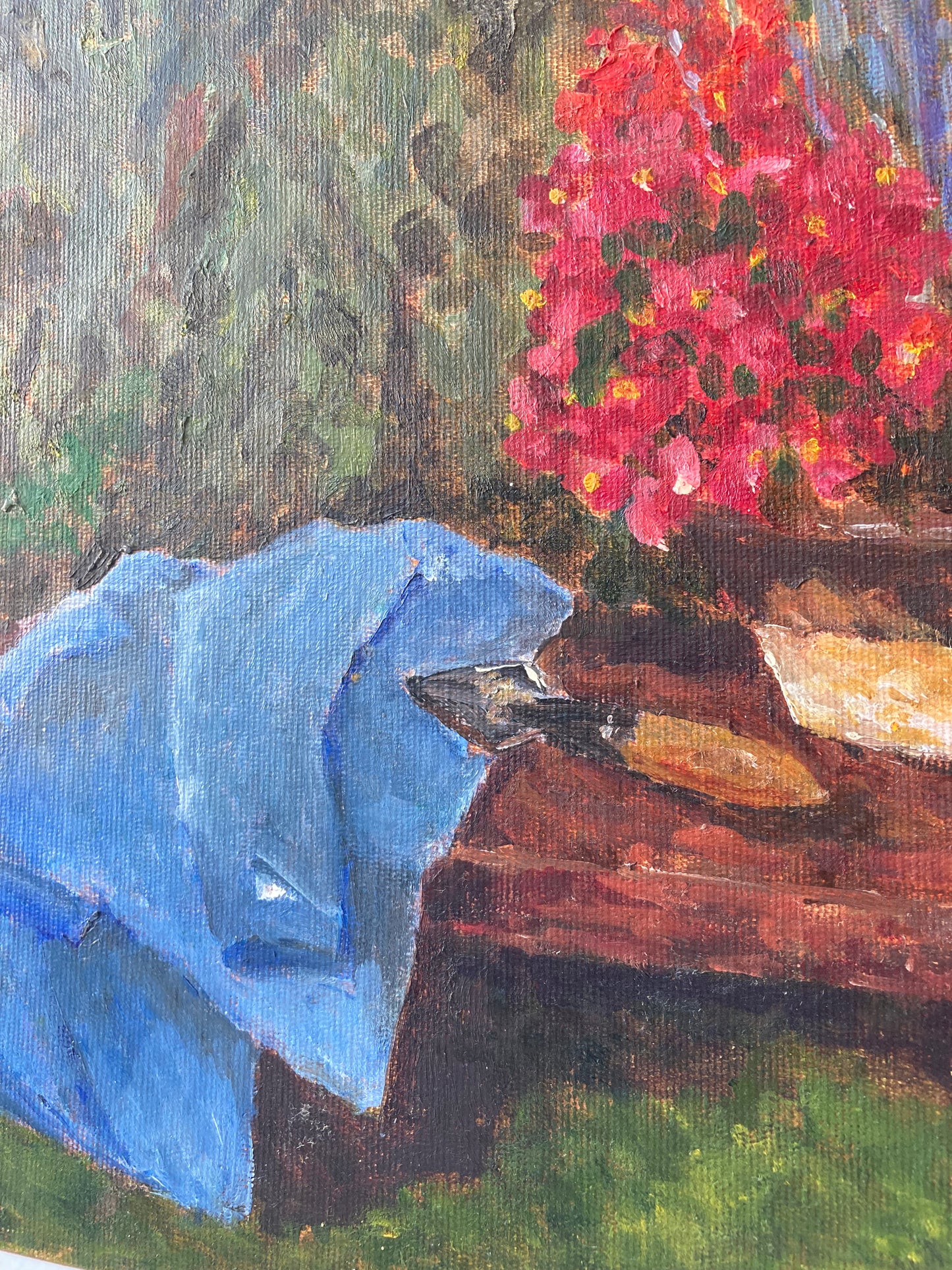 Original Oil Painting , signed L Davey - Kristia Rose Collections