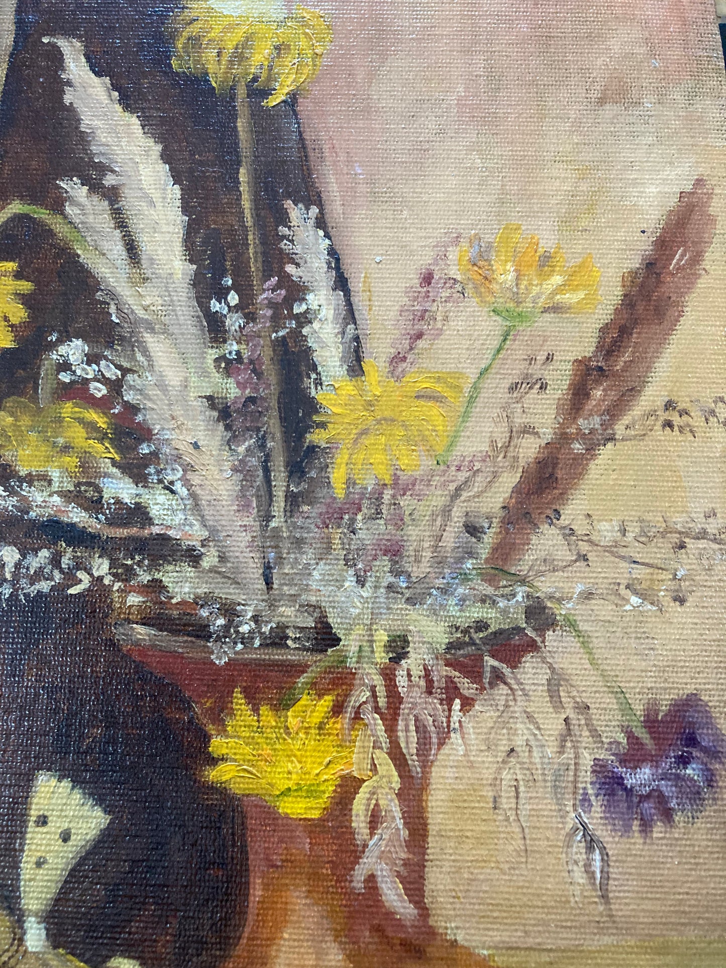 Original Still Life Oil Painting , signed L Davey - Kristia Rose Collections