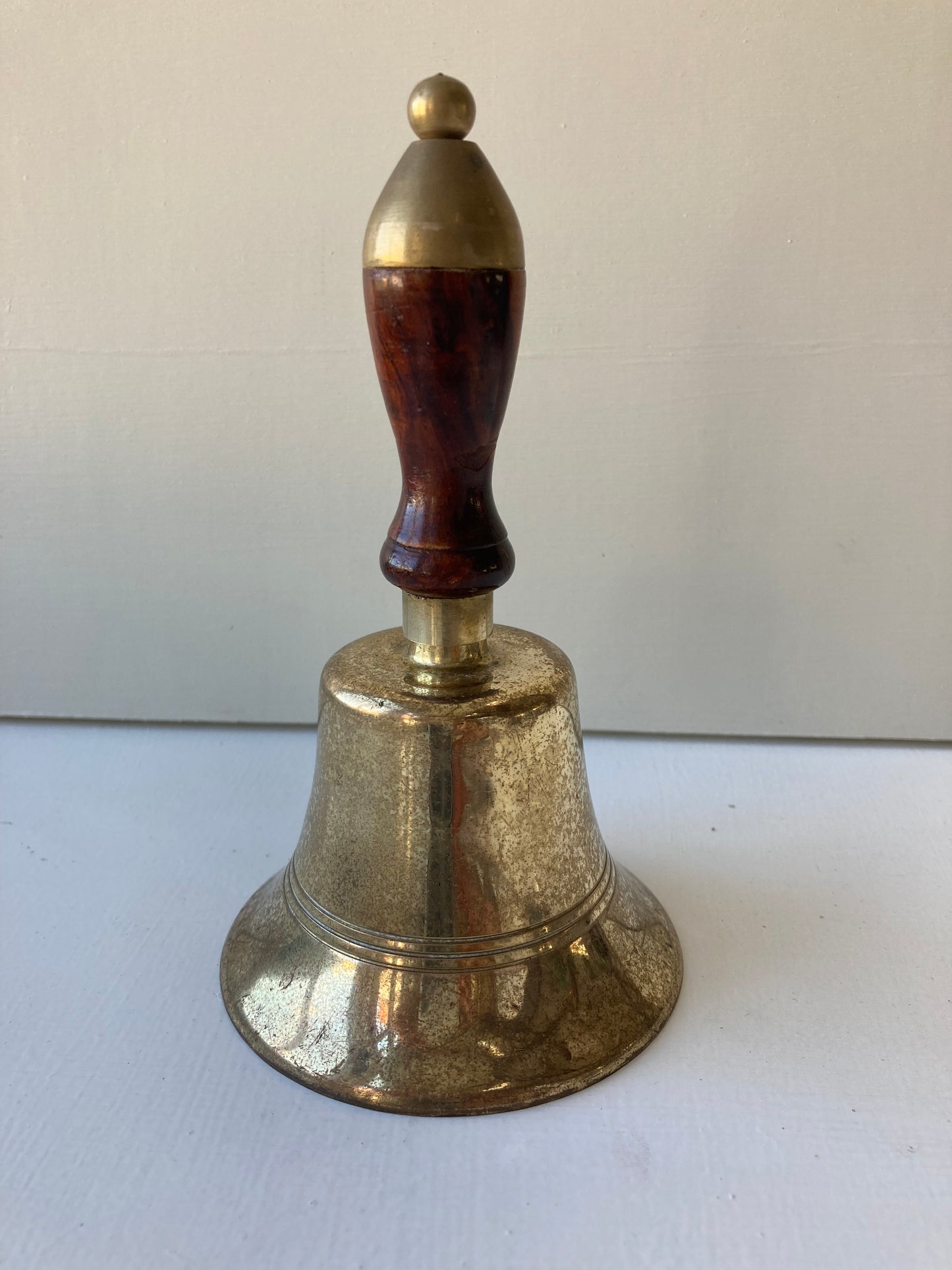 Victorian Hand School Bell with Wooden Handle