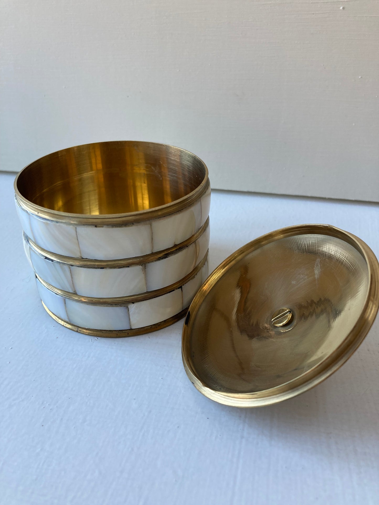 Vintage Mother of Pearl Trinket Box