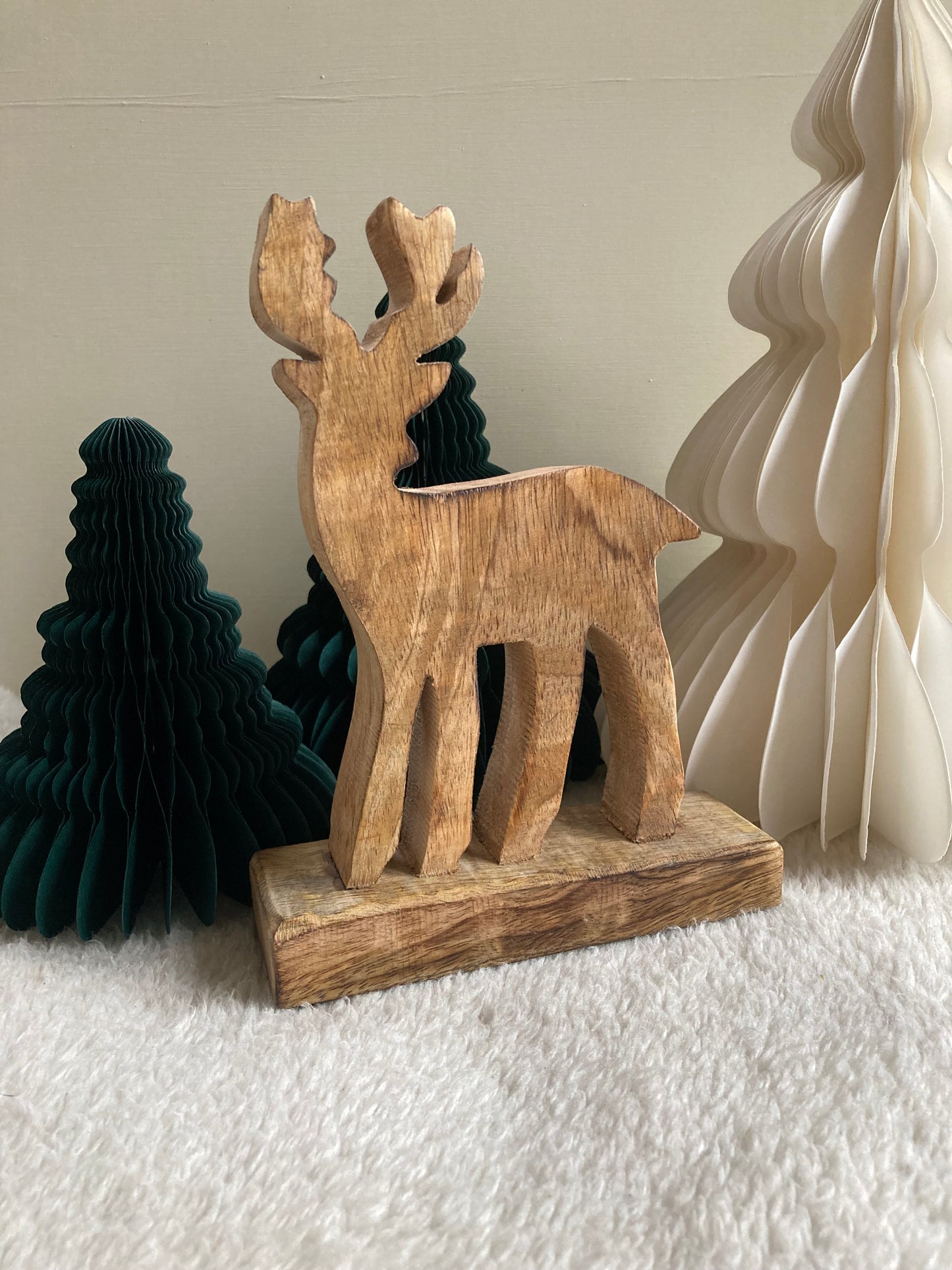 Mango Wood Deer Decoration
