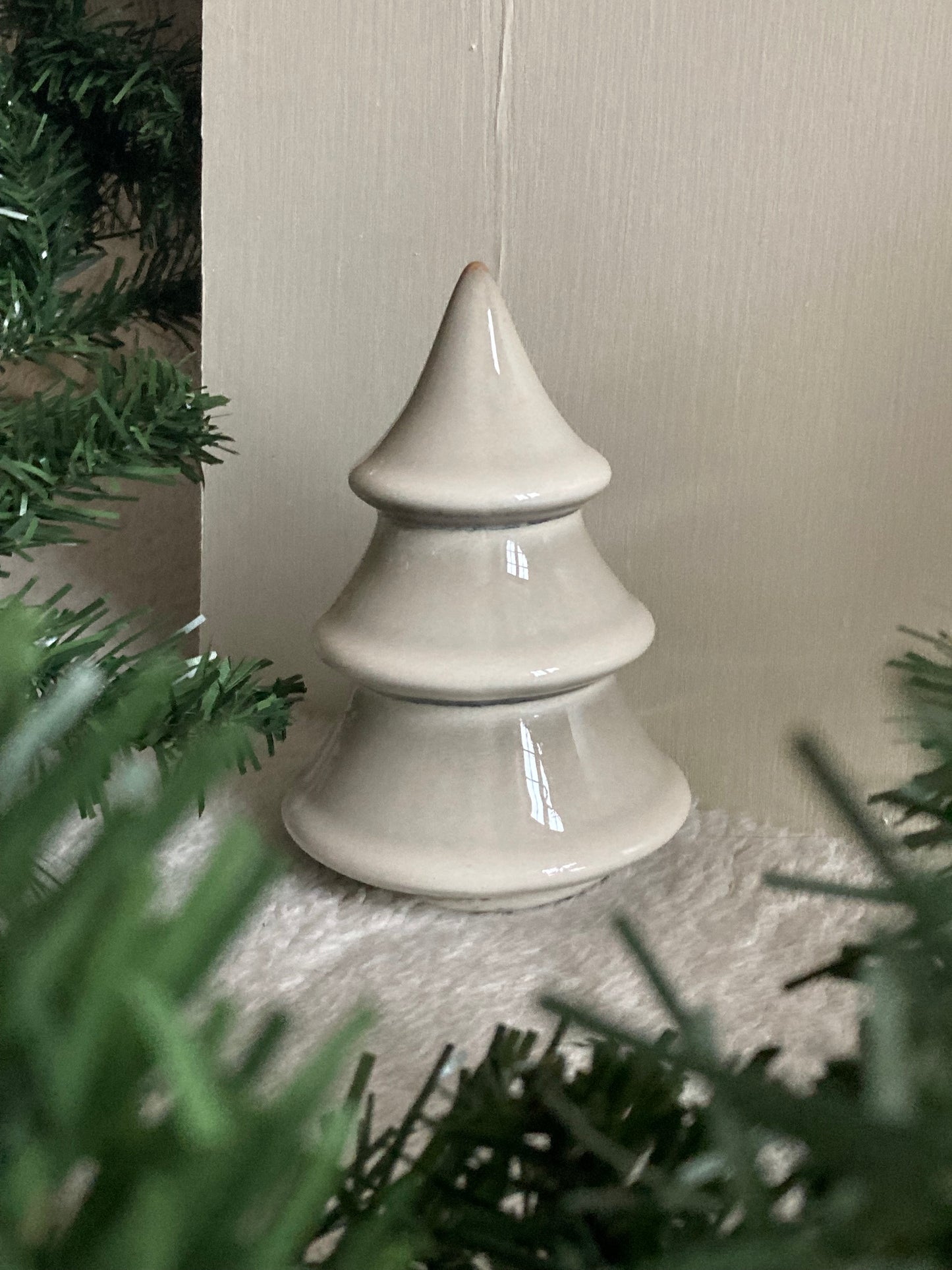 Neutral Ceramic Tree Decoration