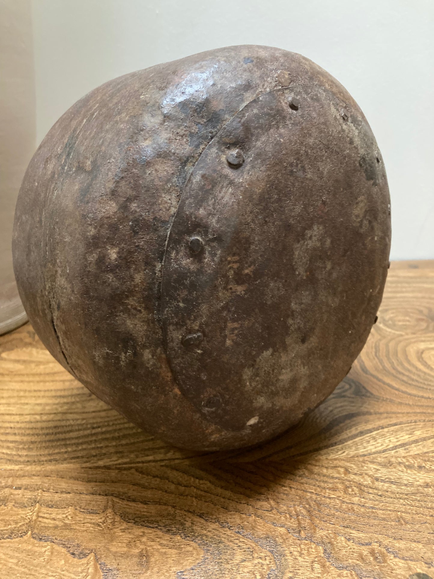 Vintage Indian Iron Metal Water Pot in Rust in 2 sizes ( Medium and Large )