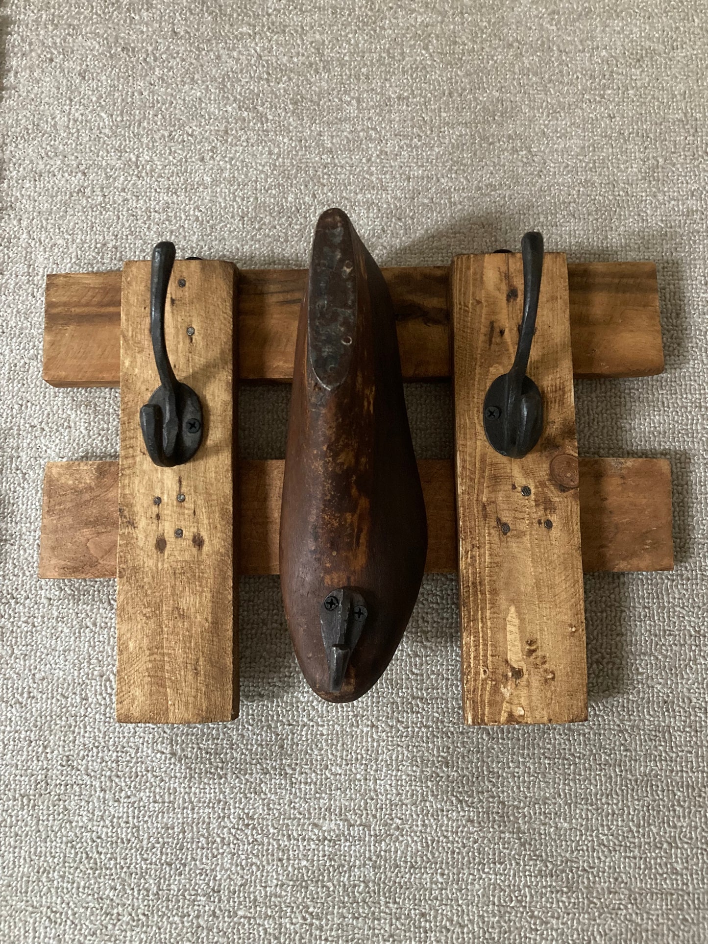 Upcycled Antique Shoe Mould Coat Rack/ Hook