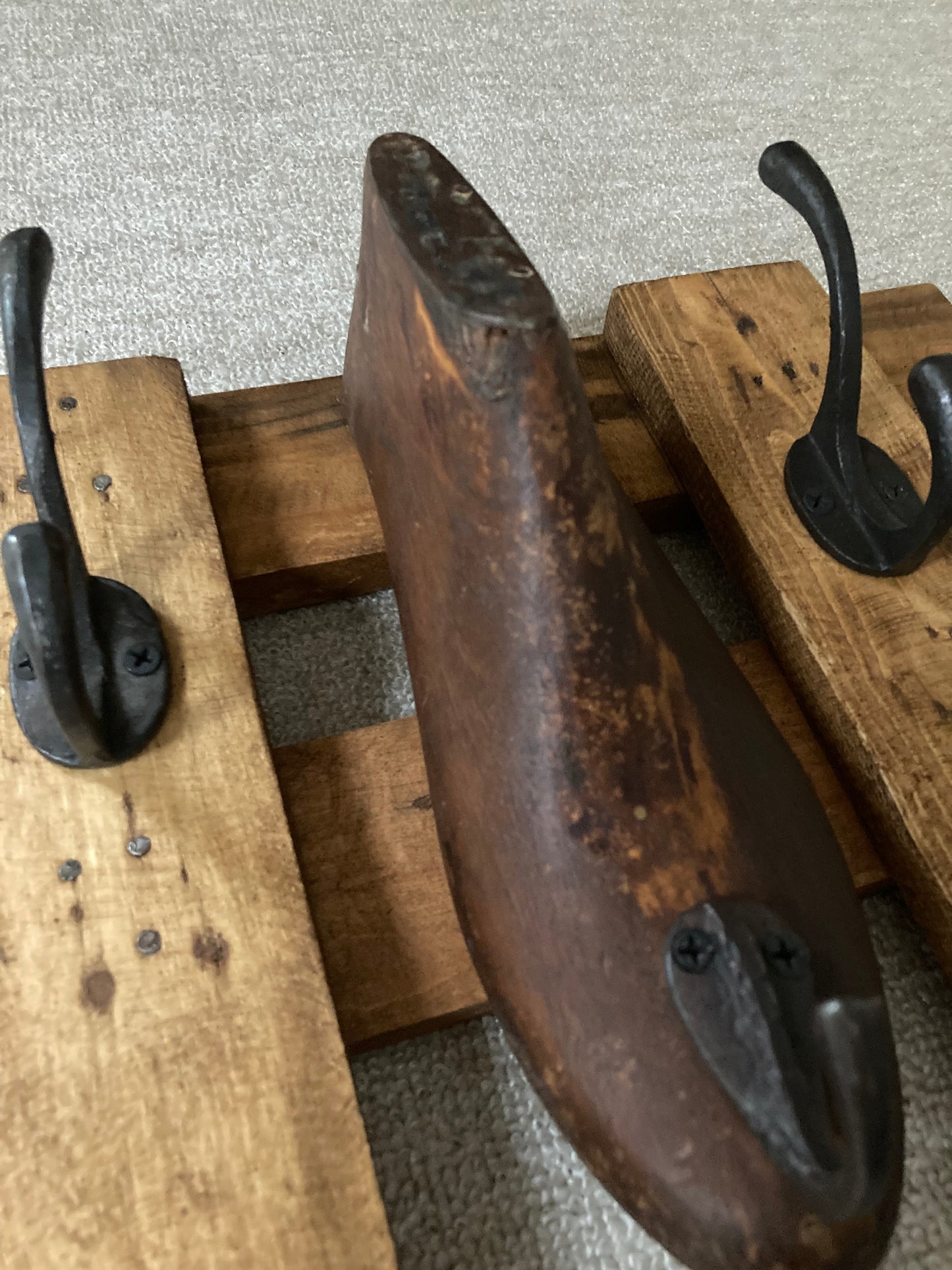 Upcycled Antique Shoe Mould Coat Rack/ Hook