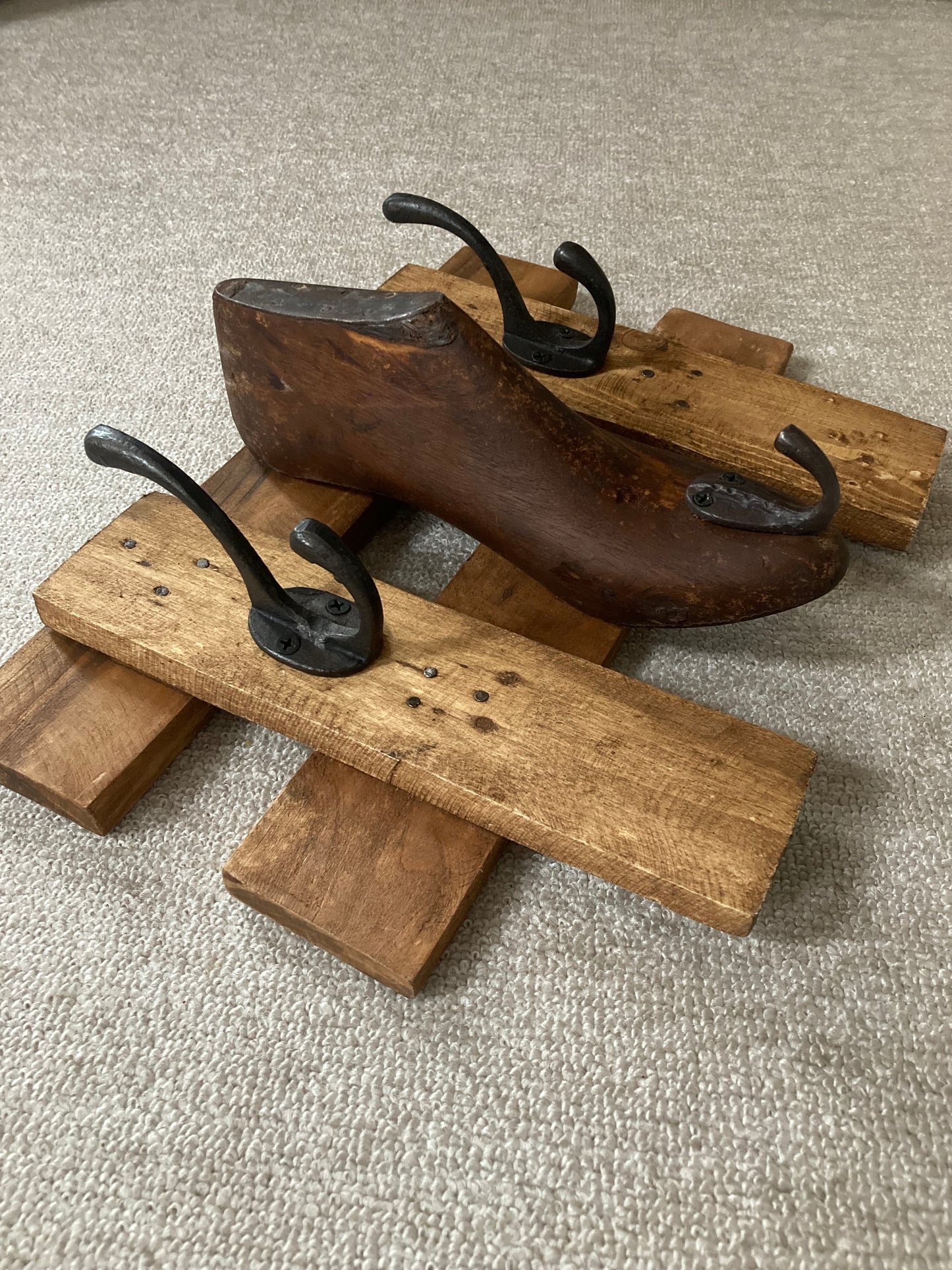 Upcycled Antique Shoe Mould Coat Rack/ Hook
