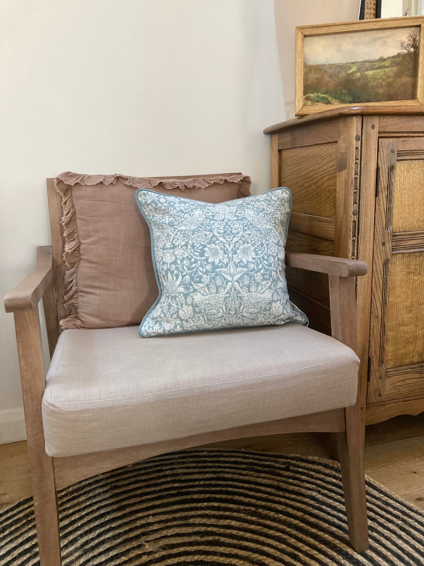 William Morris Cushion (Blue) including Polyester Inner