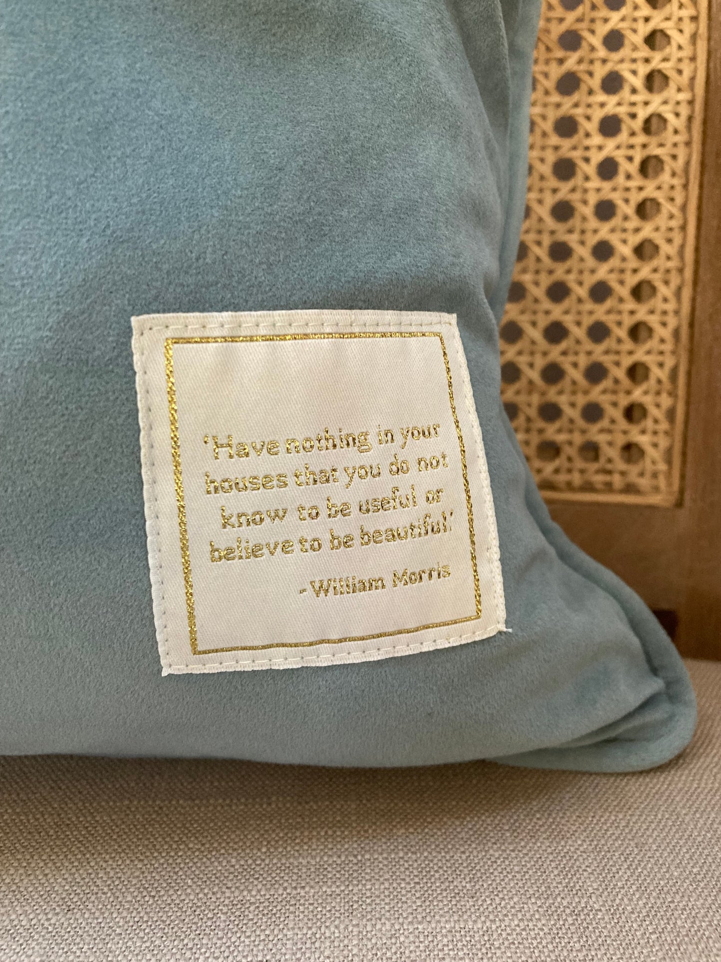 William Morris Cushion (Blue) including Polyester Inner