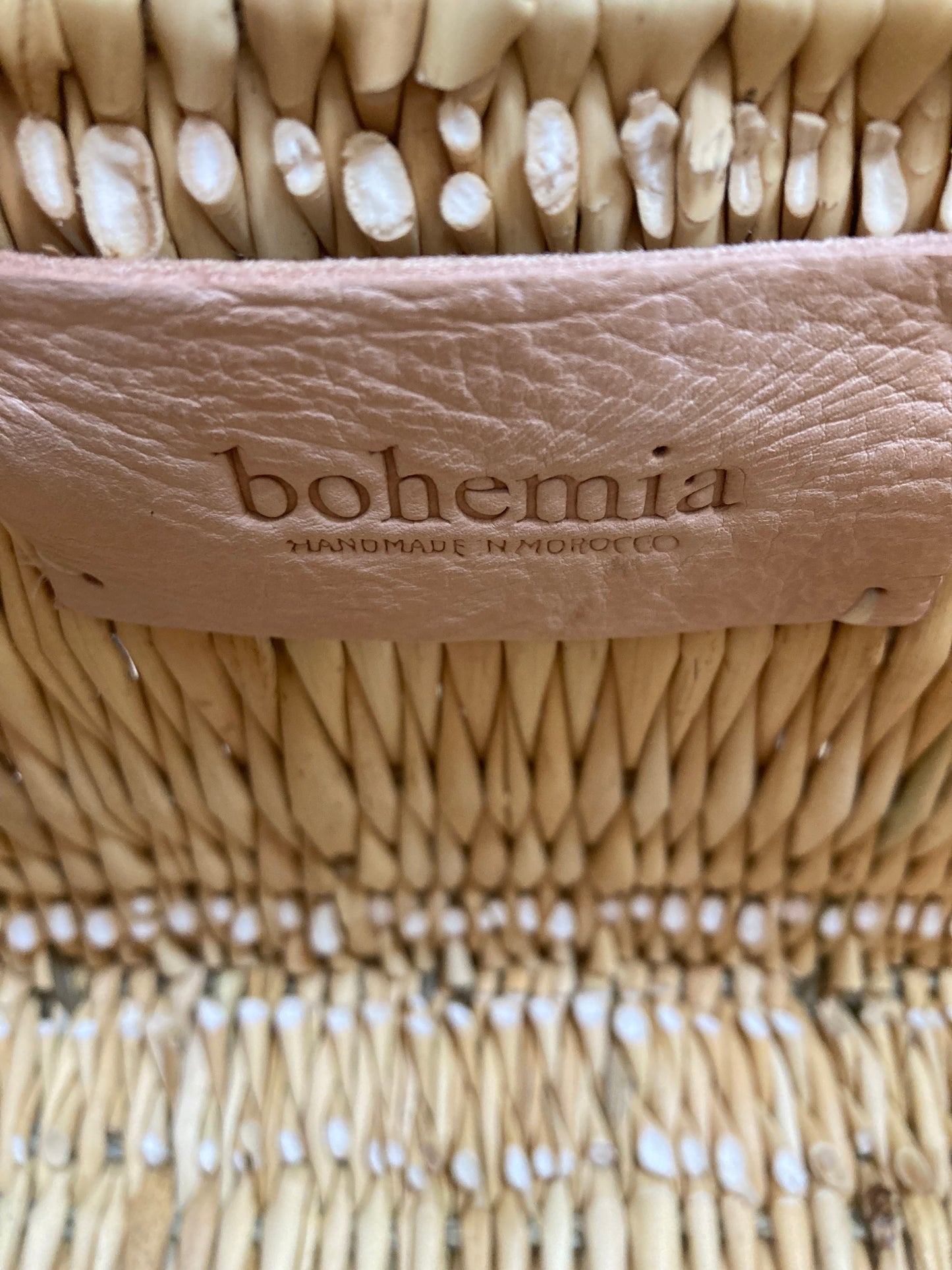Stylish Reed Baskets with Leather Handles - 3 sizes available