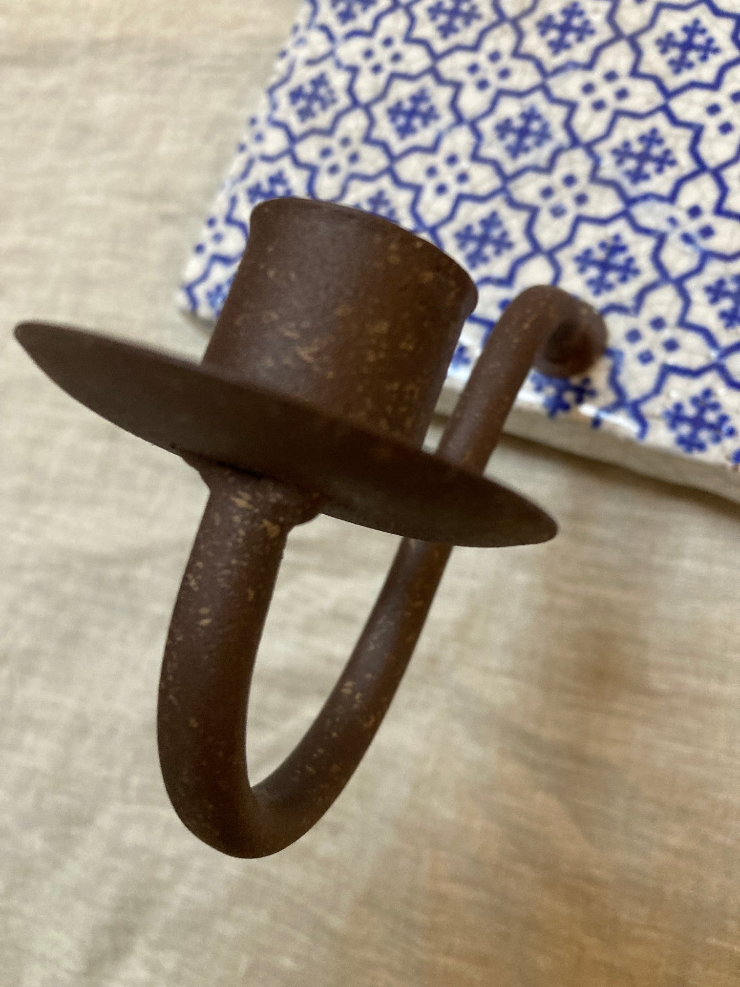Mediterranean Blue & White Tile Wall Sconce