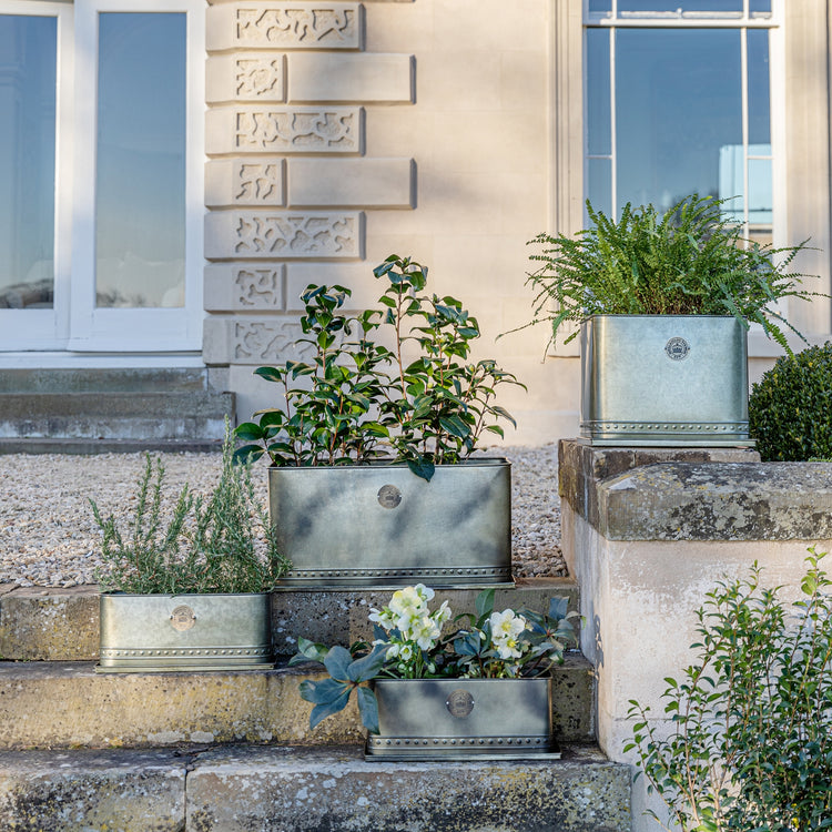 Kew Regency Outdoor Planter in Aged Brass or Copper