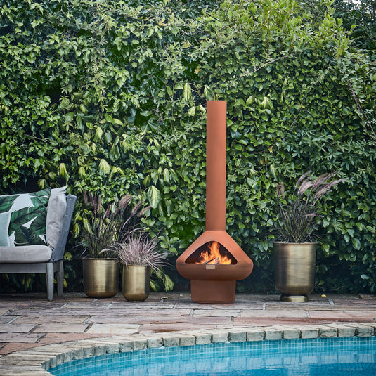 Tall Rustic Outdoor Chimnea
