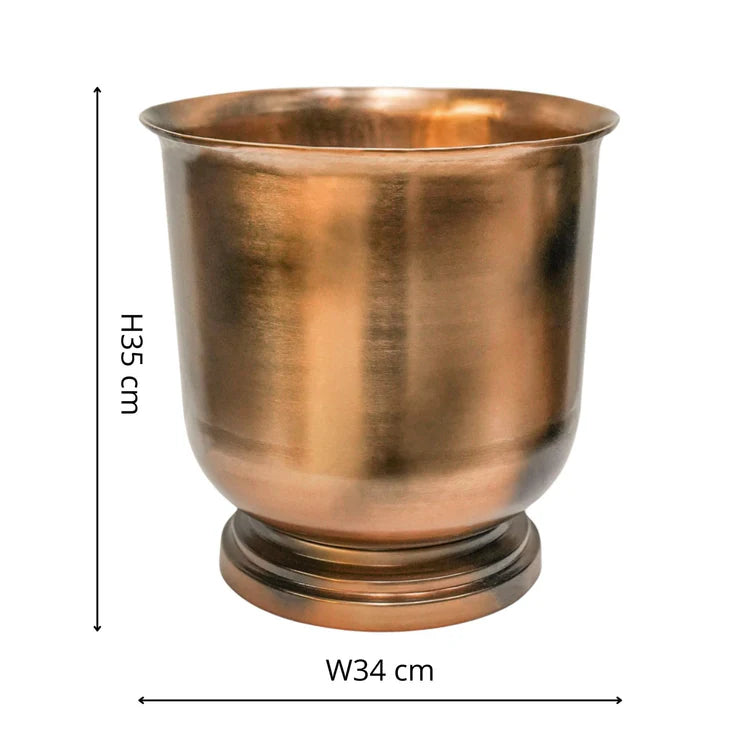 Outdoor Kingham Copper Metal Urn - Kristia Rose Collections