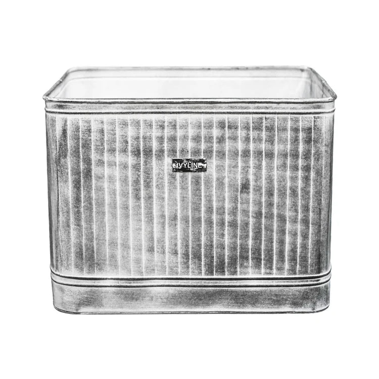 Outdoor Kingham Galvanised Rectangular Metal Planter - Kristia Rose Collections