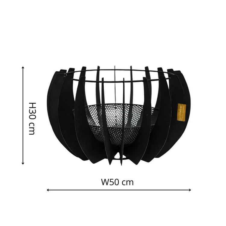 Outdoor Solis Firepit in Matt Black - Kristia Rose Collections