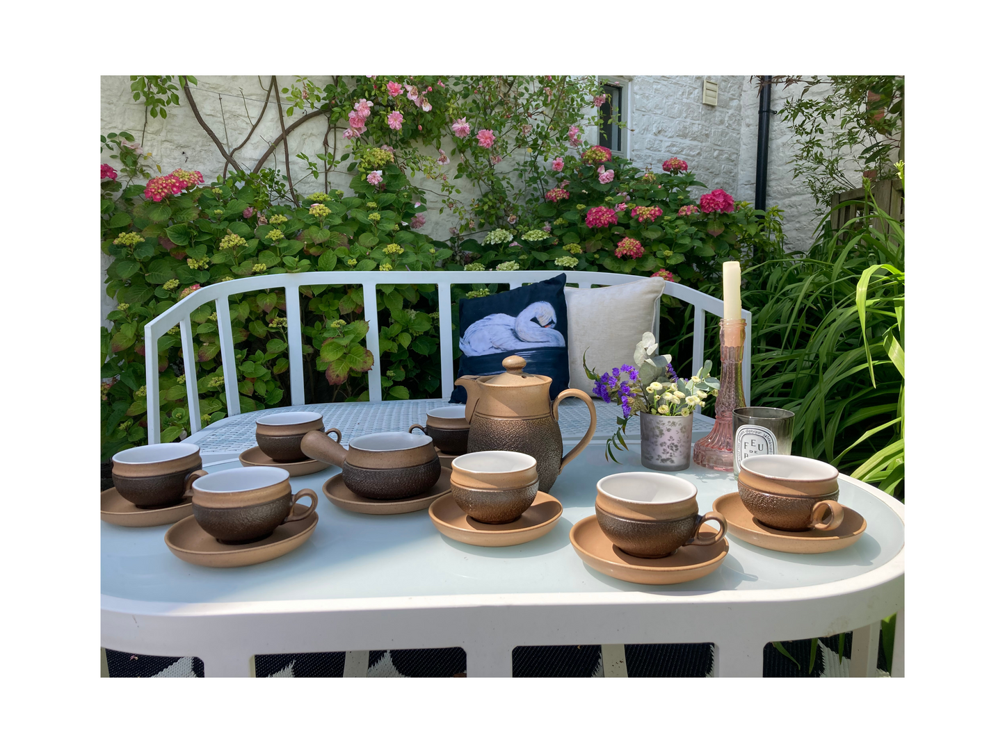 Denby Cotswold Acorn Coffee Set, Vintage 1970s - Kristia Rose Collections