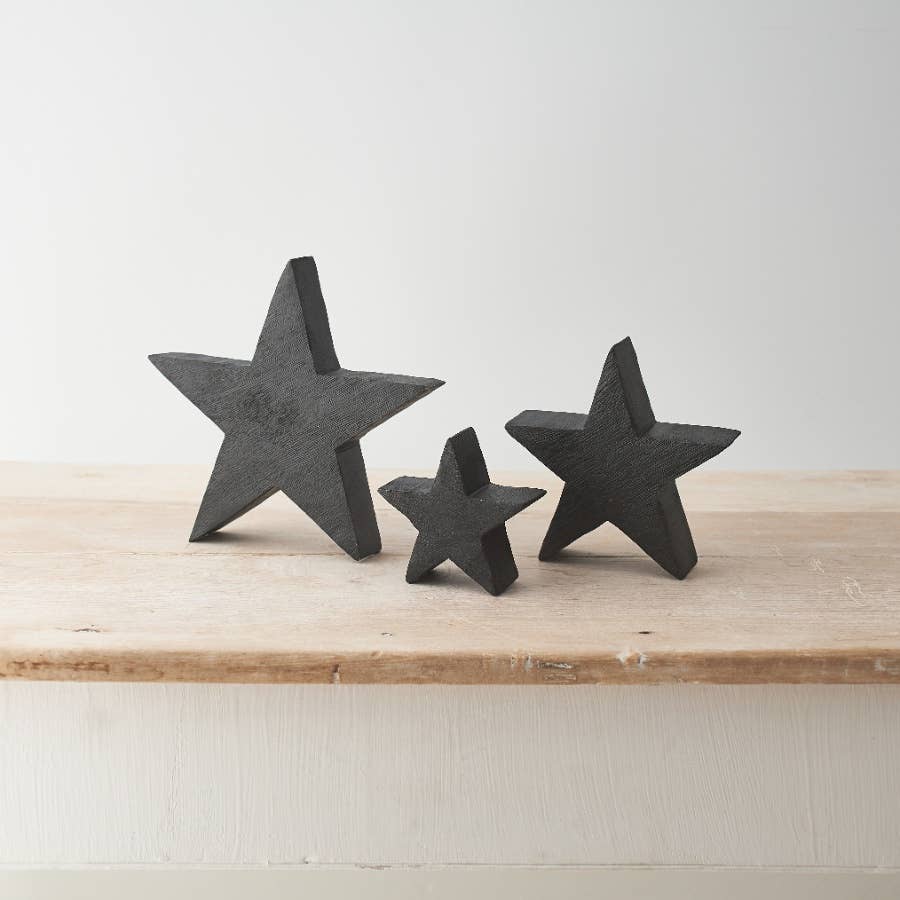 Black Wooden Christmas Star