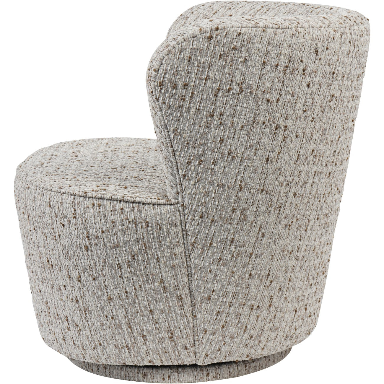 Natural Textured Fabric Swivel Chair