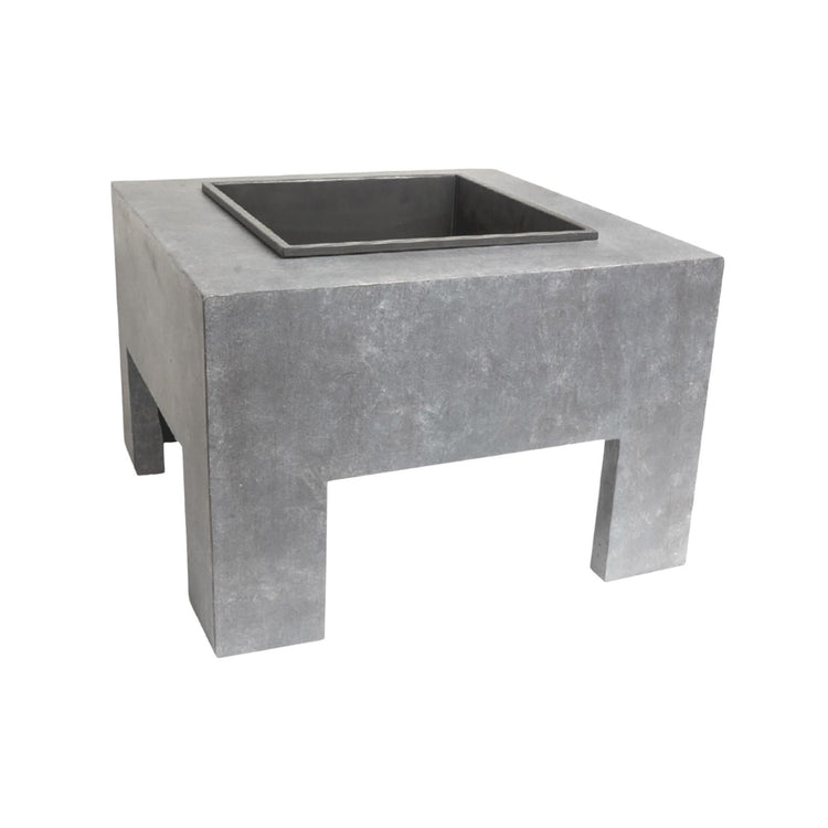 Square Firepit Table in Cement