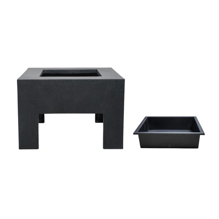 Square Firepit Table in Granite Parts
