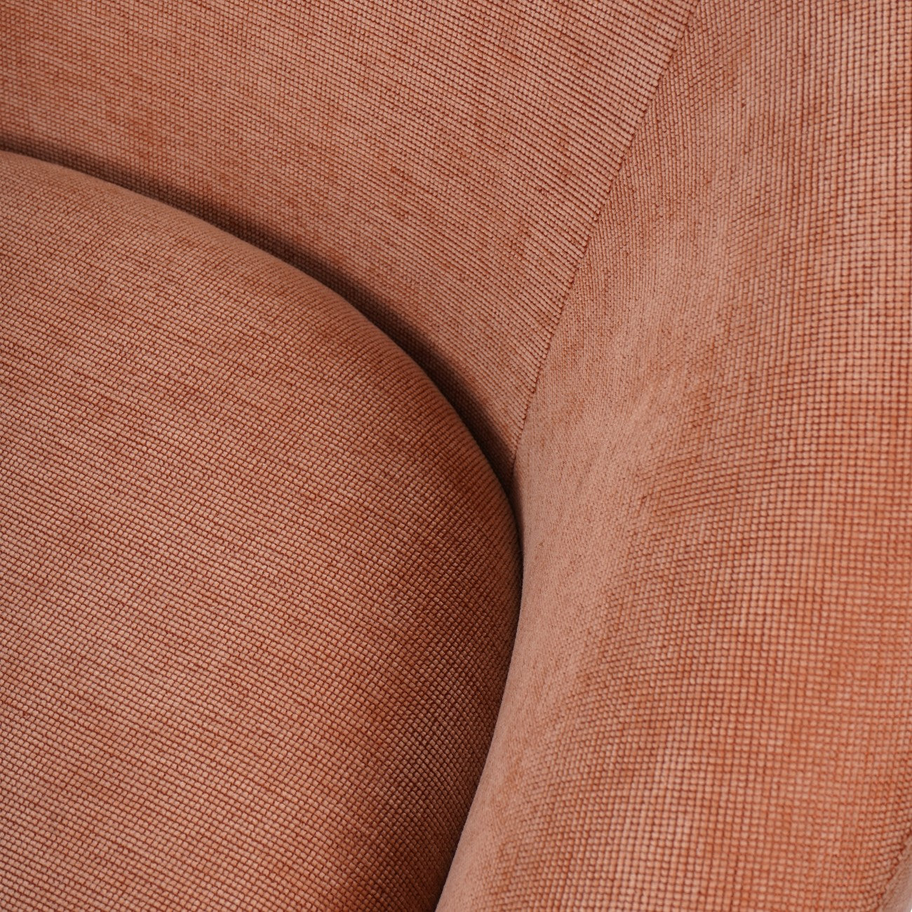 Stanton Chenille Sculptural Chair in Blush and Olive