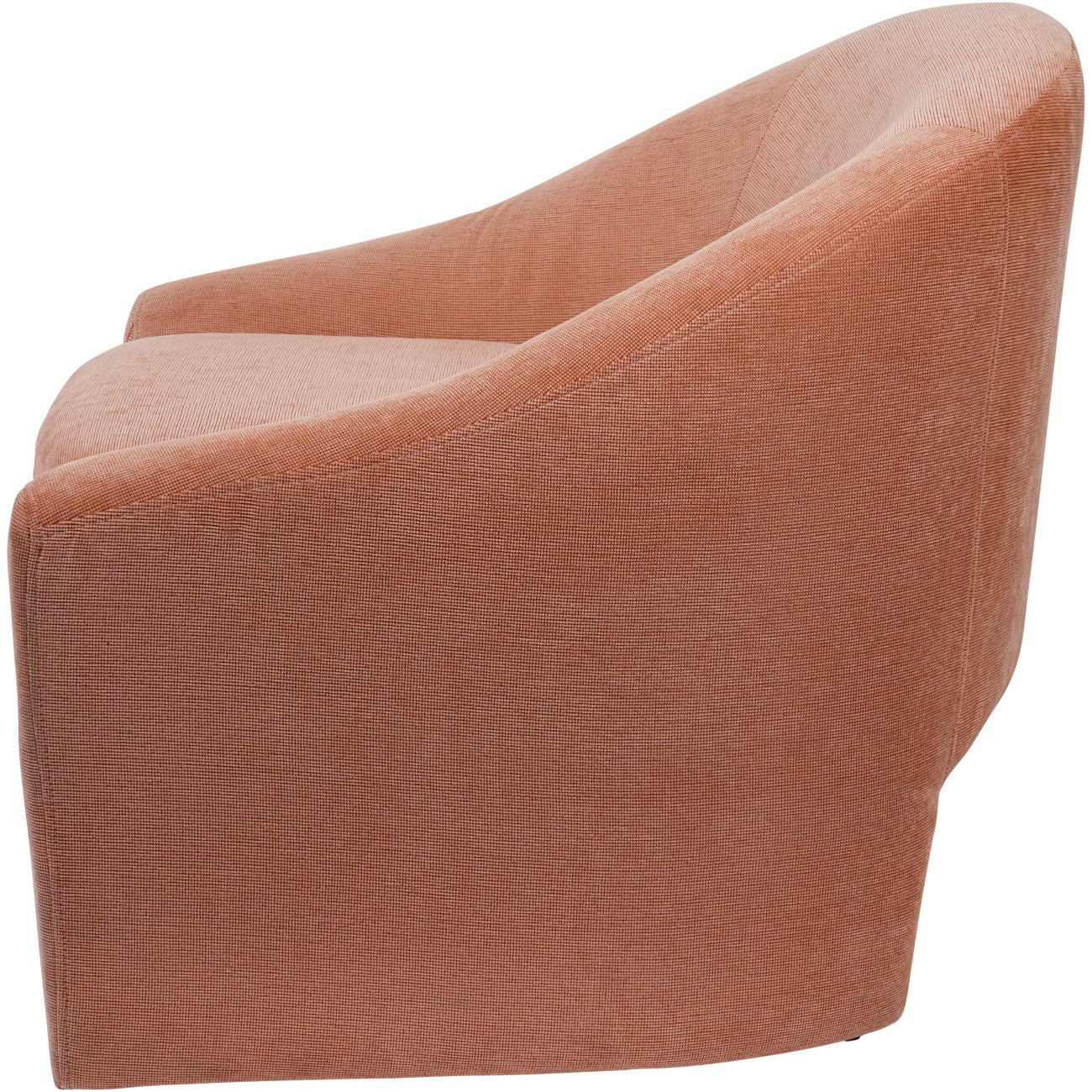 Stanton Chenille Sculptural Chair in Blush and Olive