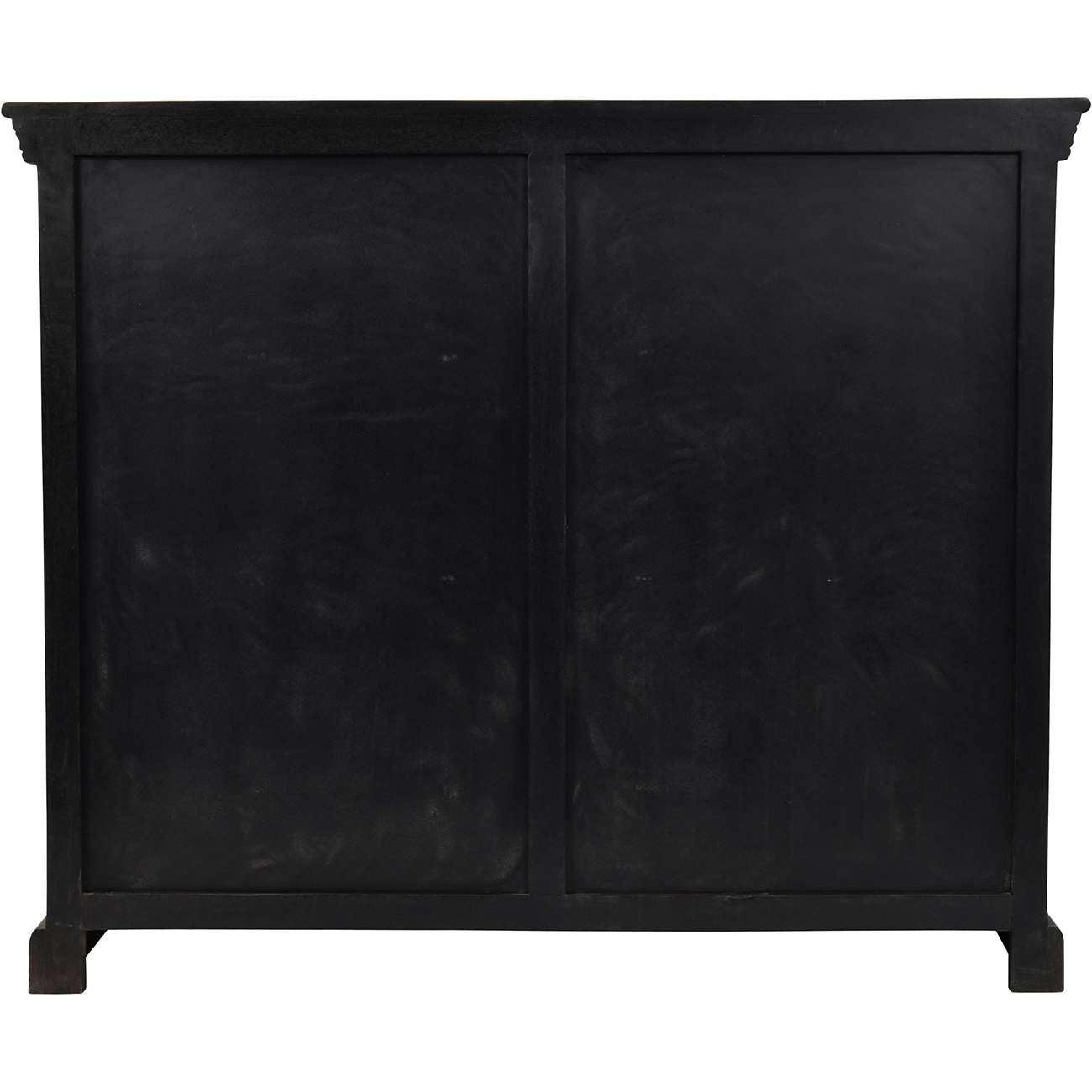 Vintage Effect Black Multi Drawer Chest, back view