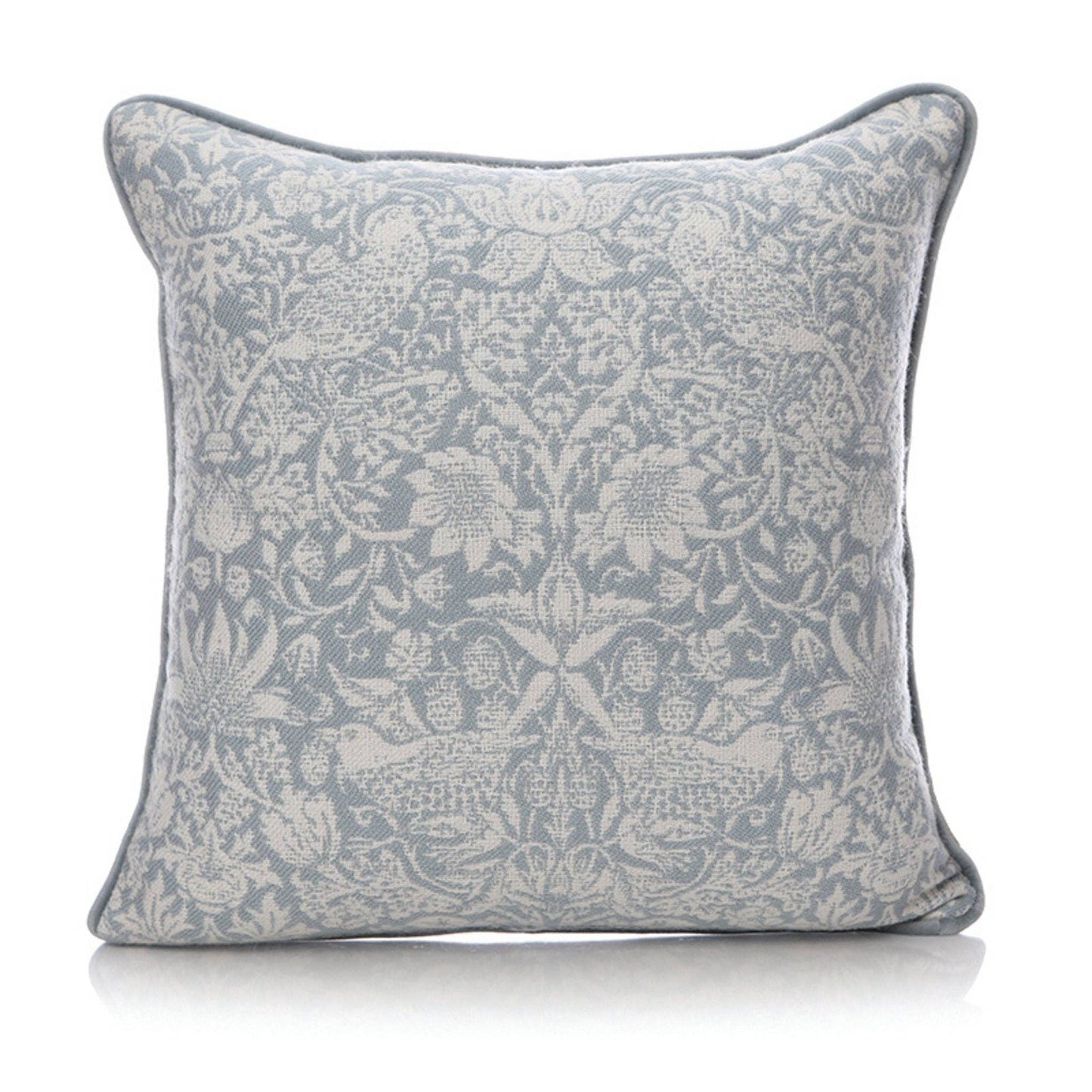 William Morris Cushion Blue With Inner, Strawberry Thief