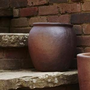 Extra Large Ironstone Outdoor Planter, Tinaja Round Jar Planter , 71cm x 71cm - Kristia Rose Collections