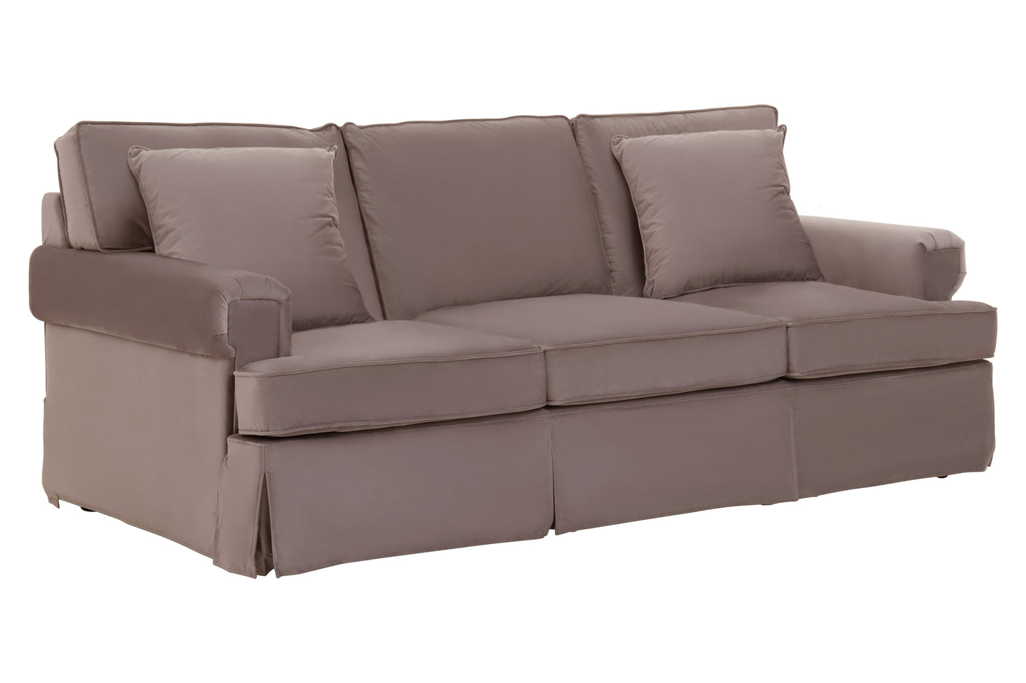 Three Seat Classic Valance Velvet Sofa : 3 Colours