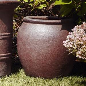 Extra Large Ironstone Outdoor Planter, Tinaja Round Jar Planter , 71cm x 71cm - Kristia Rose Collections