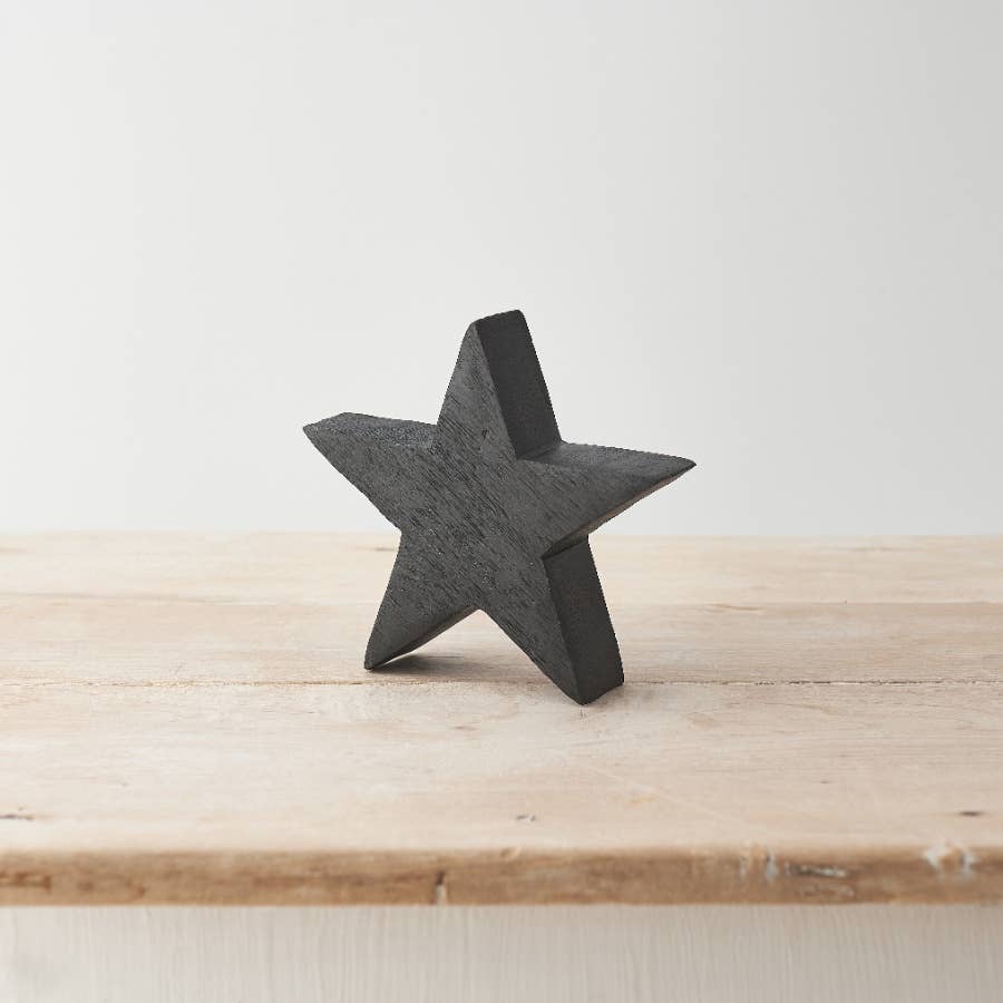 Black Wooden Christmas Star