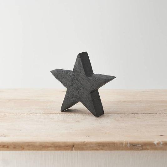 Black Wooden Christmas Star