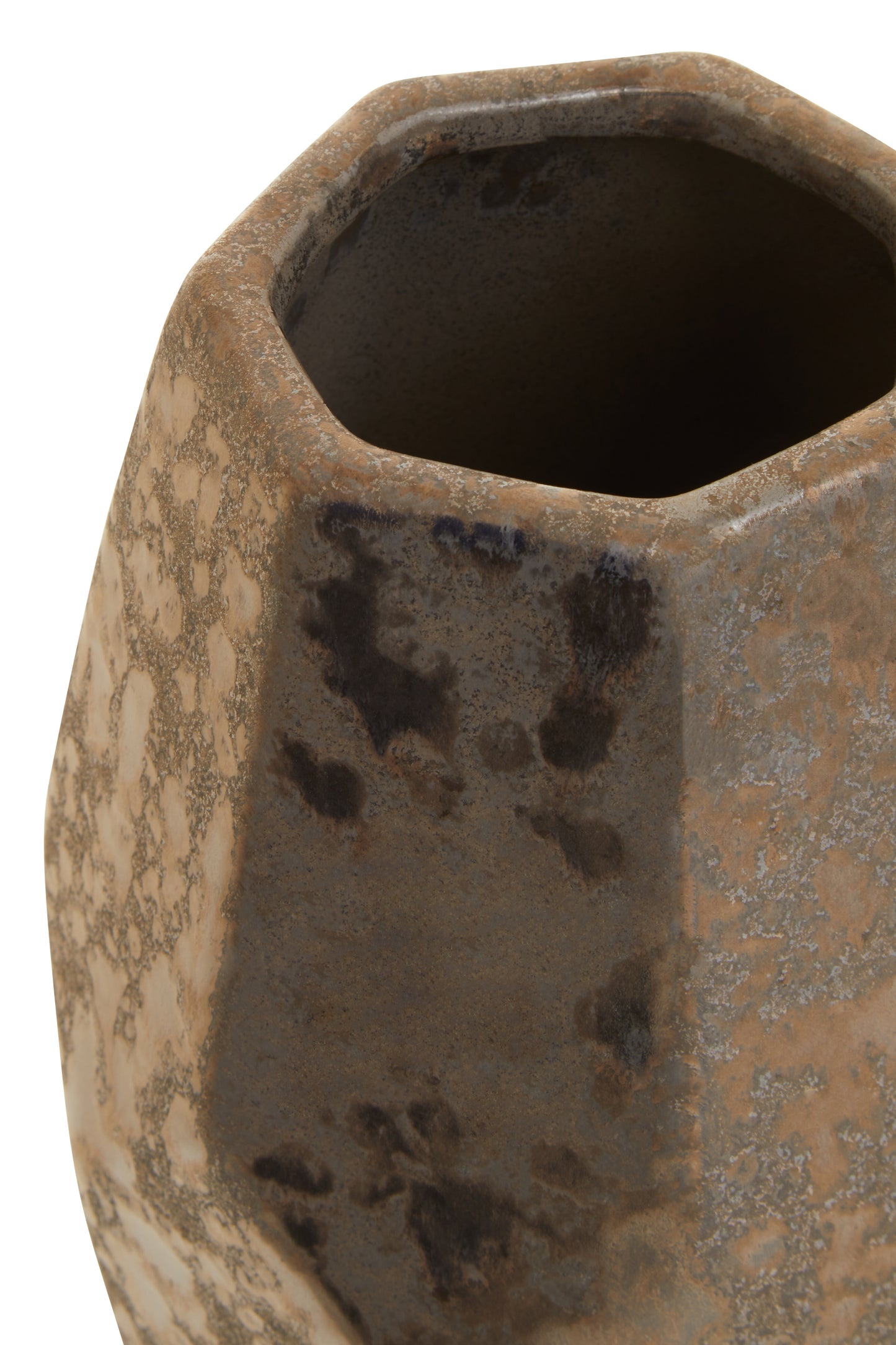 Striking Ceramic Vase With Metallic Finish