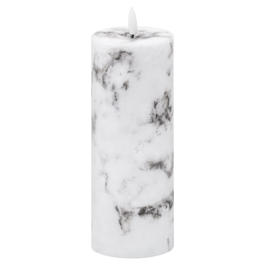 Luxe Collection Natural Glow 3x8 Marble Effect LED Candle - Kristia Rose Collections