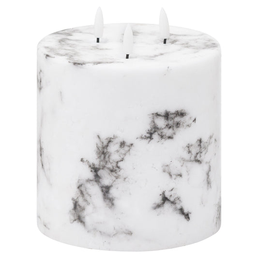 Luxe Collection Natural Glow 6x6 Marble Effect LED Candle - Kristia Rose Collections