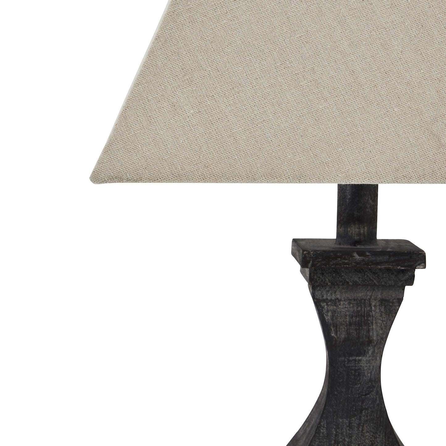 Grey Washed Wood Fluted Lamp