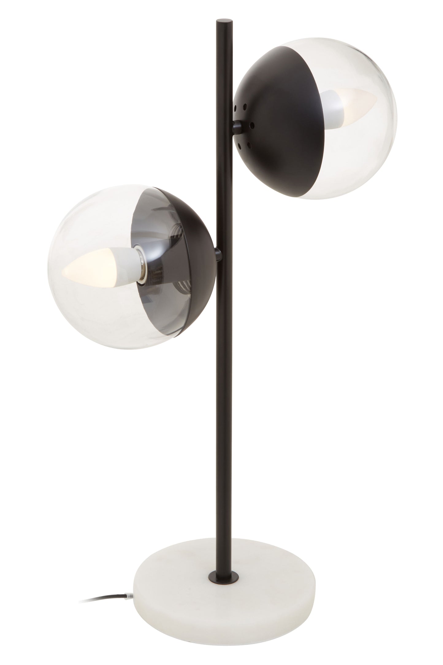 Sudeley Black Metal Two Light Table Lamp