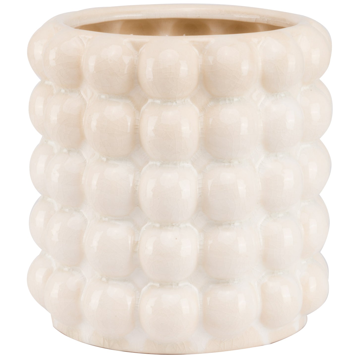 Cream Bobble Effect Ceramic Planter in 2 sizes - Kristia Rose Collections