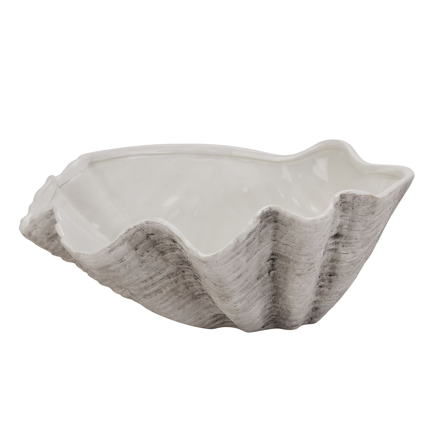 Coastal Theme Large Ceramic Shell Bowl - Kristia Rose Collections