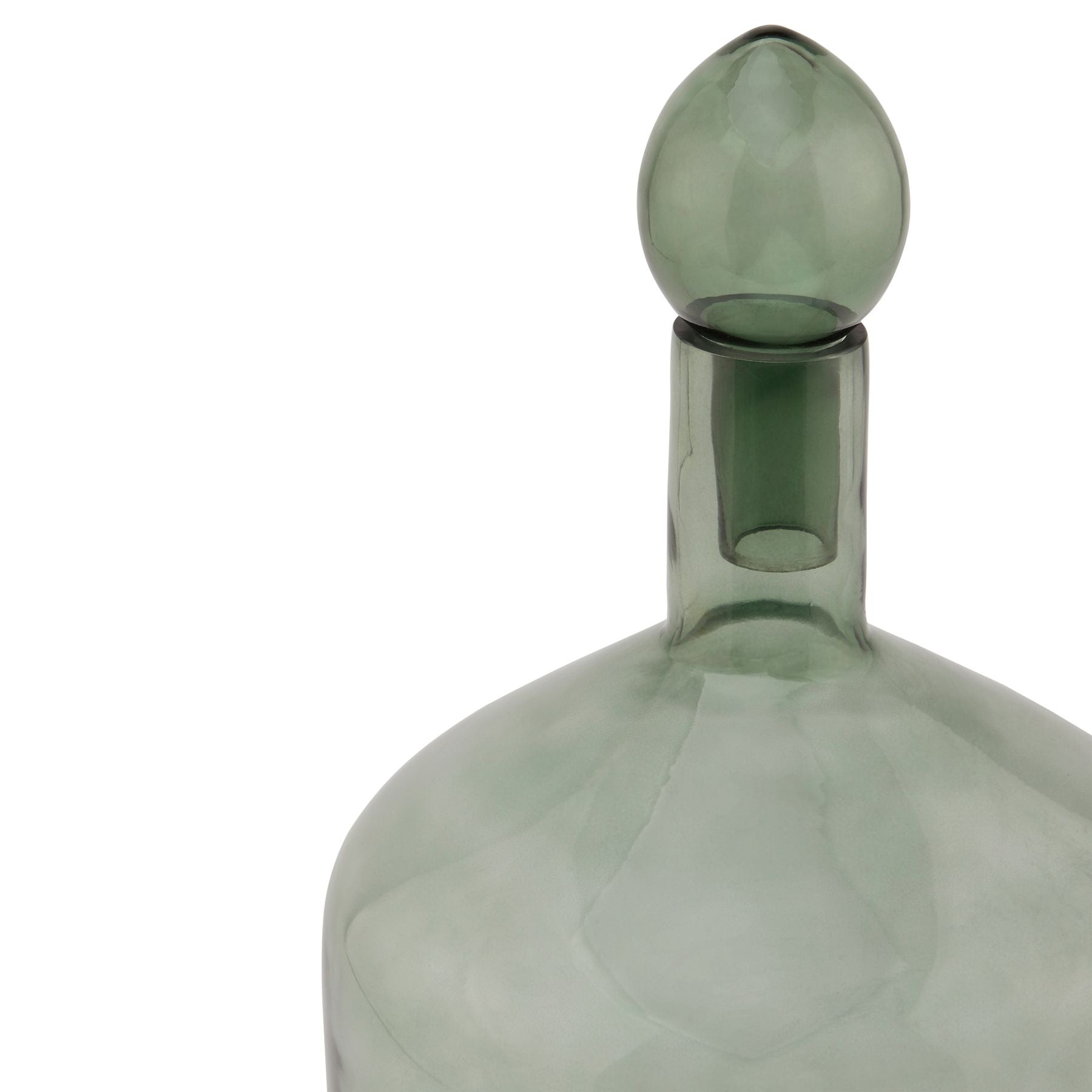 Smoked Sage Glass Bottle With Stopper - Kristia Rose Collections