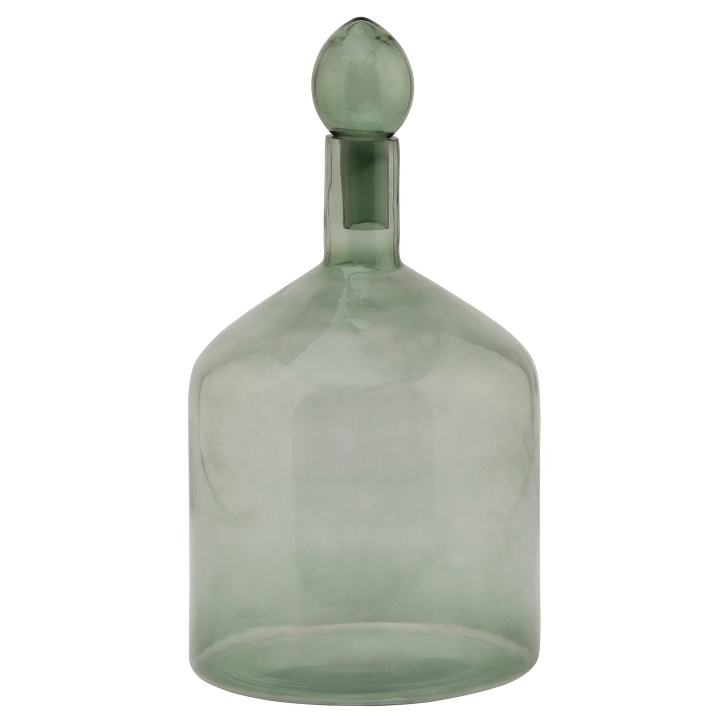 Smoked Sage Glass Bottle With Stopper - Kristia Rose Collections