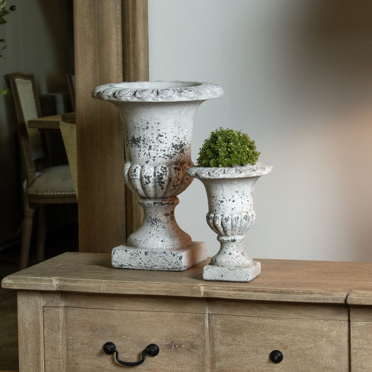 Rustic Ceramic Statement Urn, large 40cm H - Kristia Rose Collections