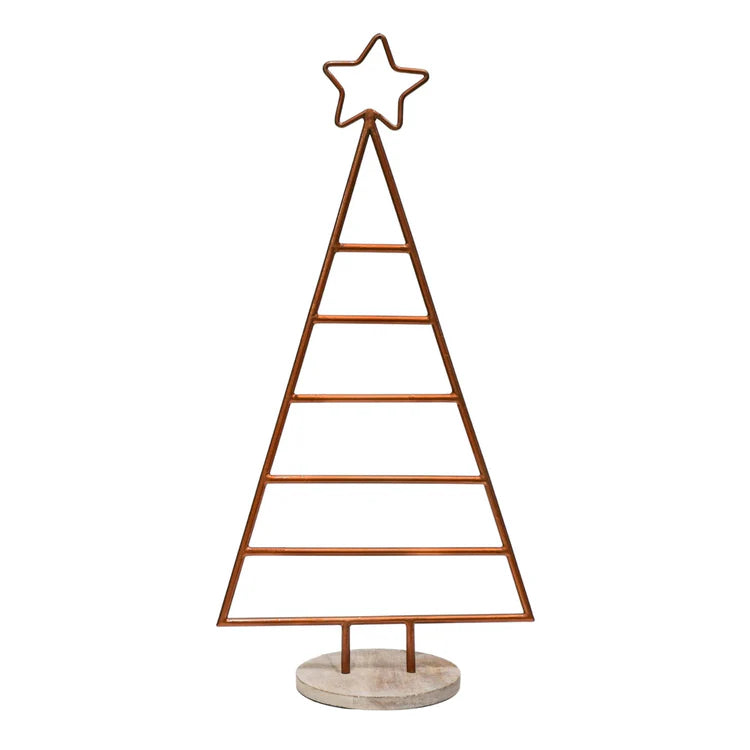 Tall Minimalist Copper Effect Christmas Tree