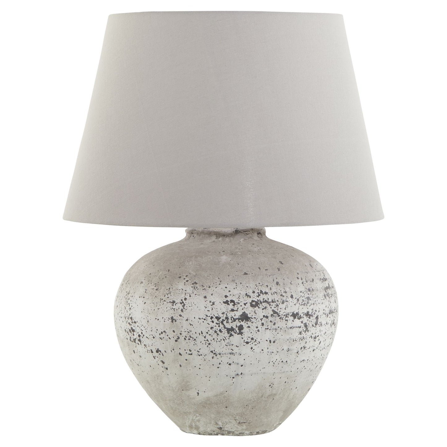 Large Rustic Stone Effect Lamp with Grey Shade 64cmH - Kristia Rose Collections