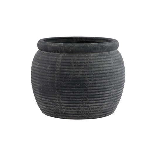 Malmesbury Grey Rimmed Plant Pot - Kristia Rose Collections