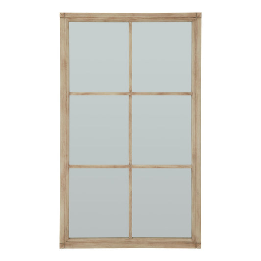 Washed Wood Large Window Mirror 150cmH - Kristia Rose Collections