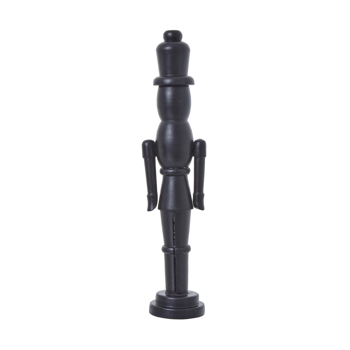 Wooden Nutcracker Decoration in Black - 50cm Tall