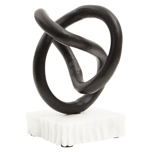 Elegant Decorative Black Knot Sculpture