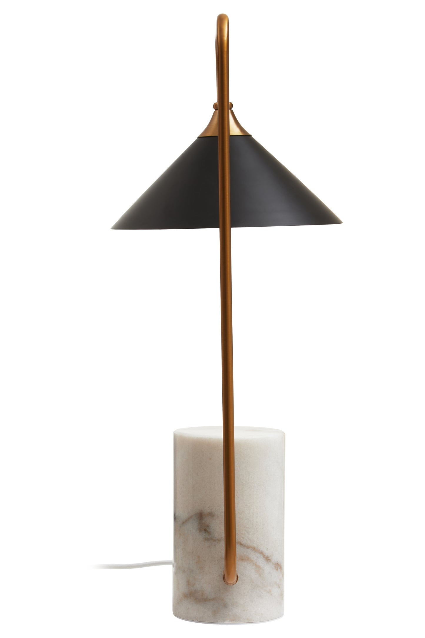 Super Stylish Soho Black, Bronze and White Marble Table Lamp